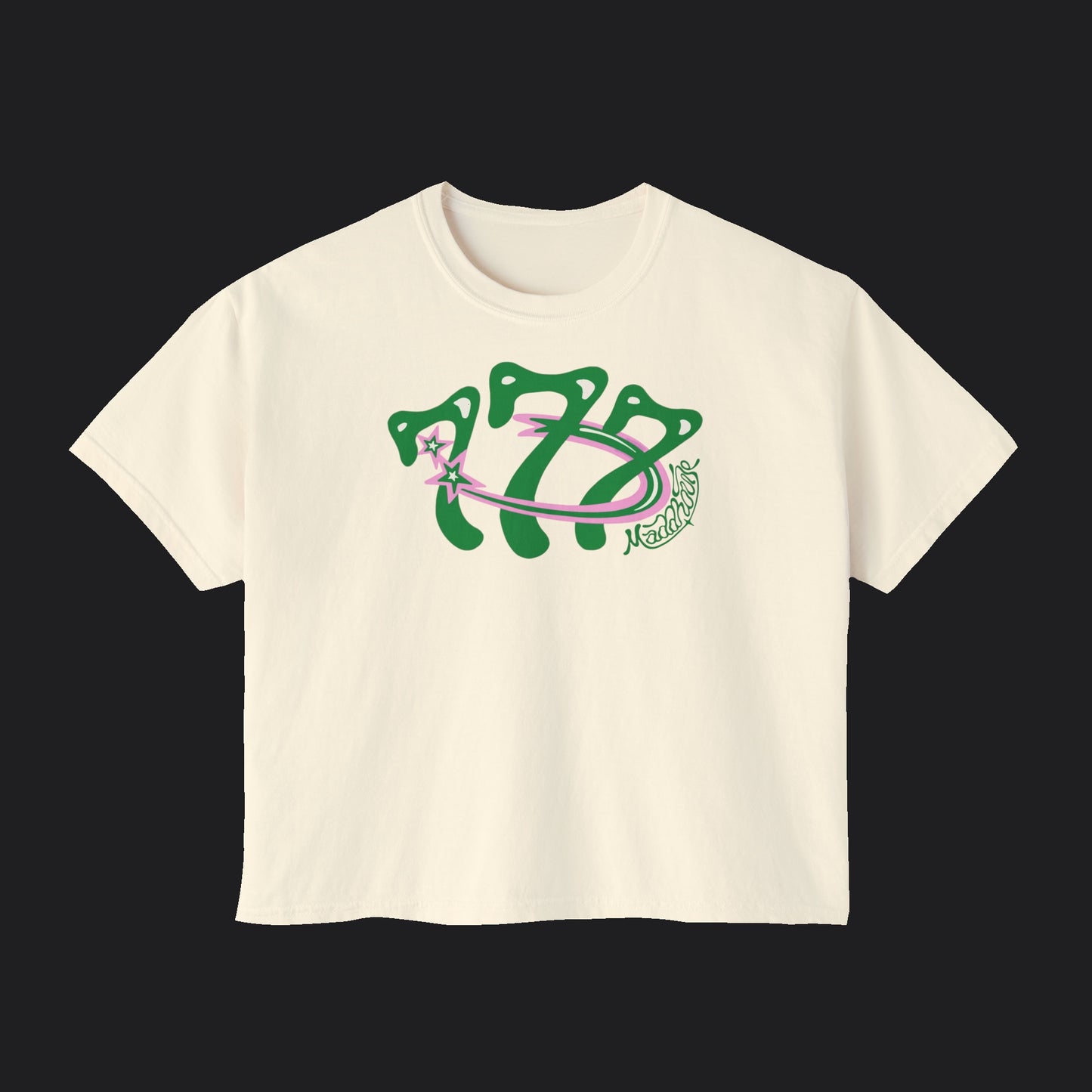 ‘LUCKY 777’ Ivory Unisex Boxy Tee