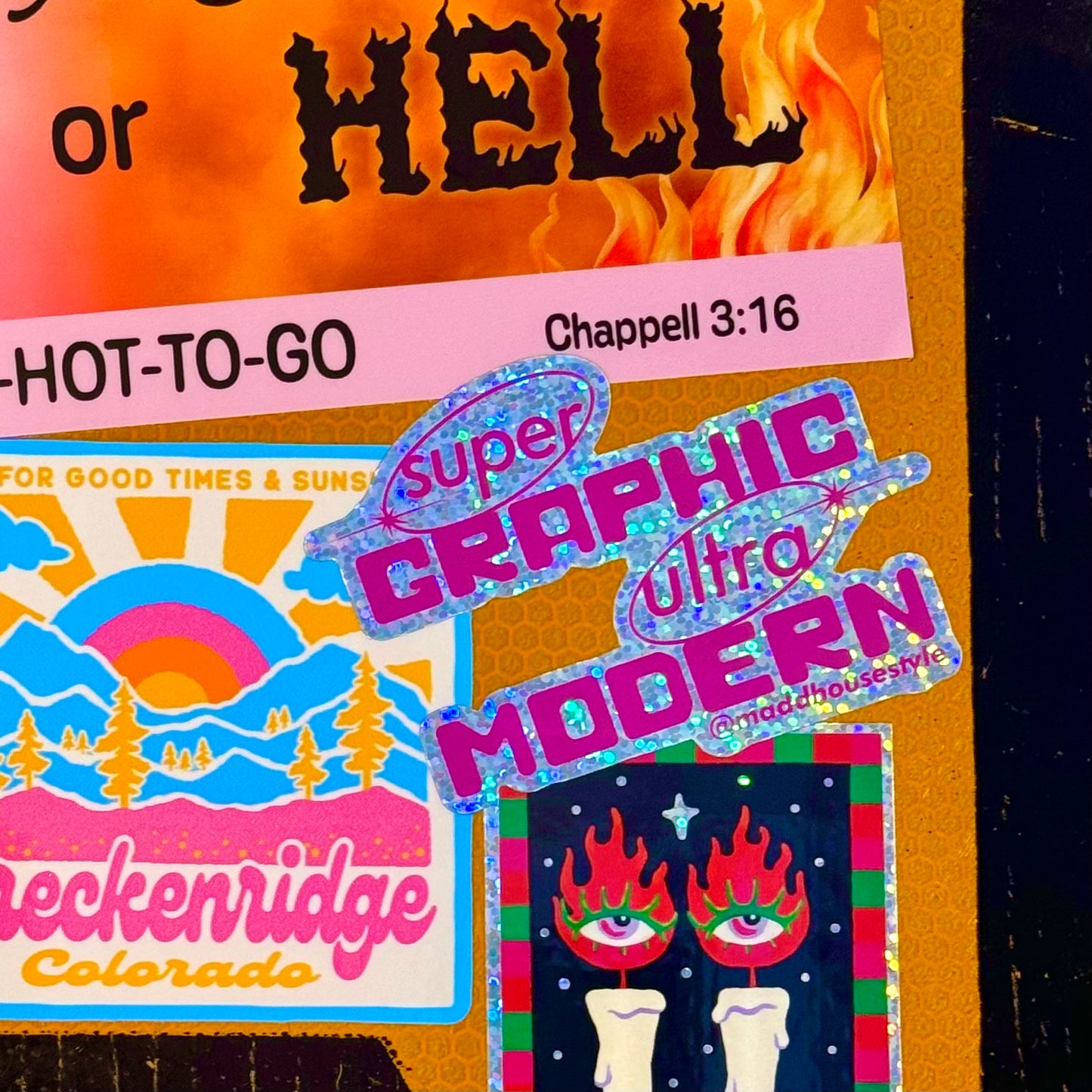 ‘SUPER GRAPHIC ULTRA MODERN’ sticker