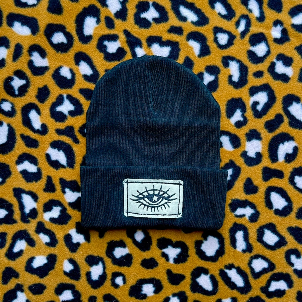 THIRD EYE BEANIE- BLACK/PATCH