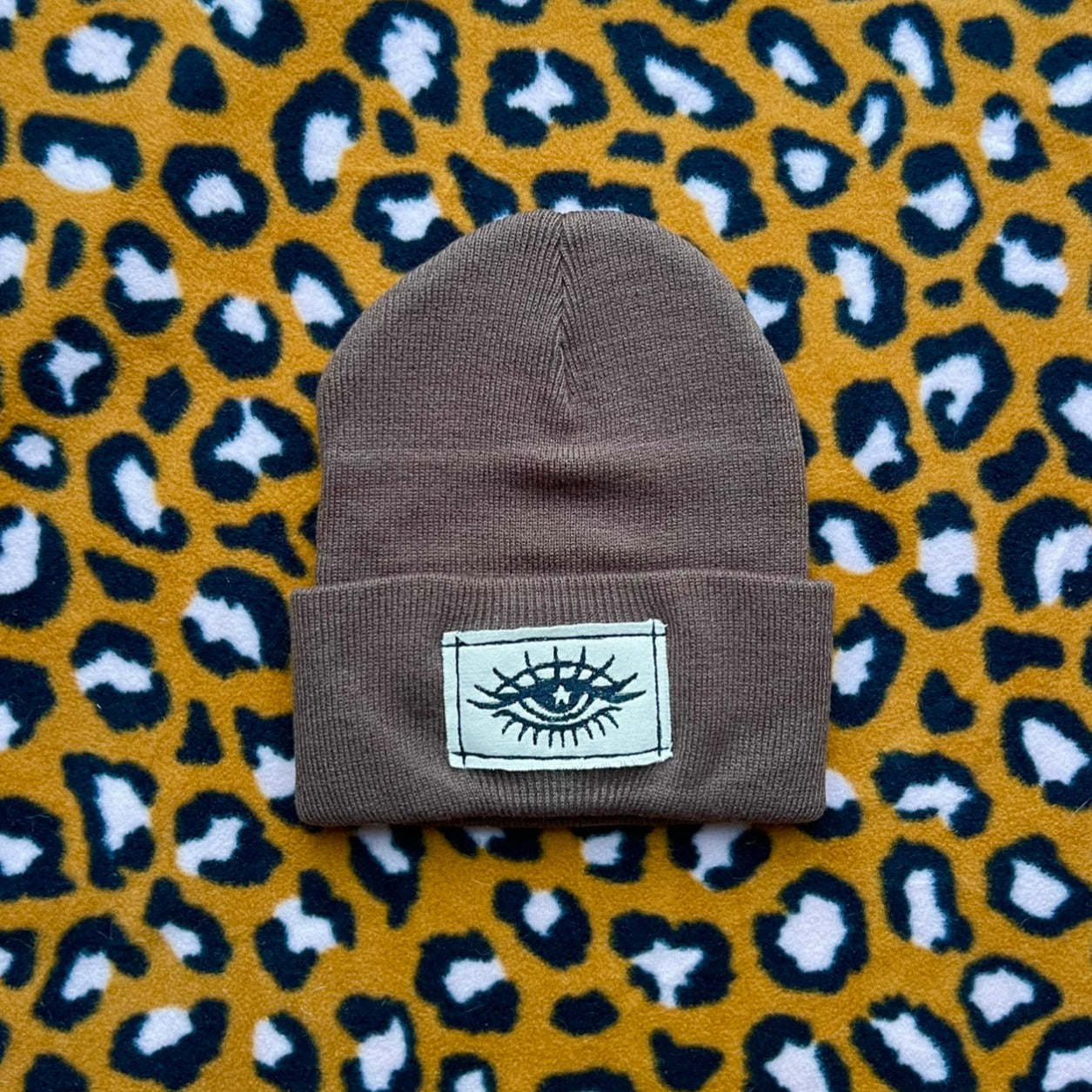 THIRD EYE BEANIE- BROWN/ PATCH