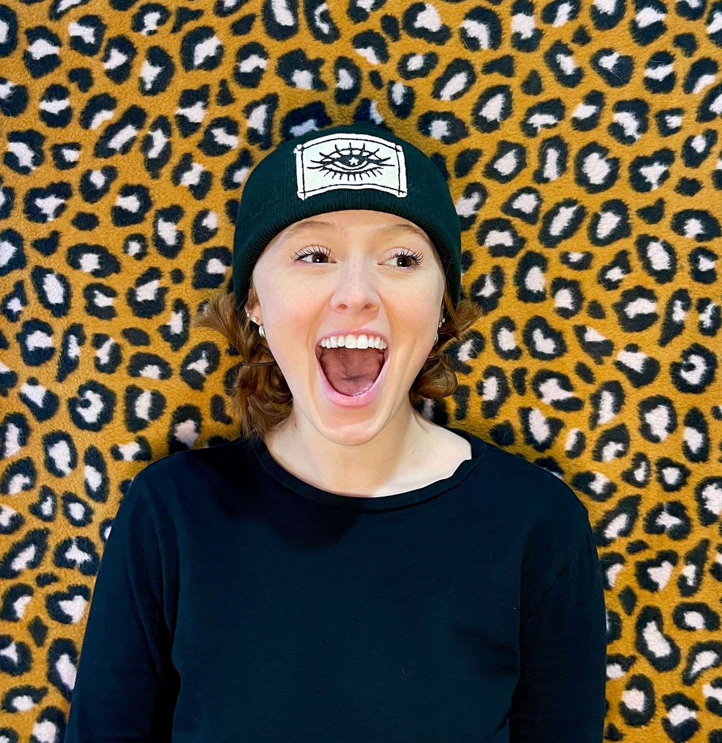 THIRD EYE BEANIE- BLACK/PATCH