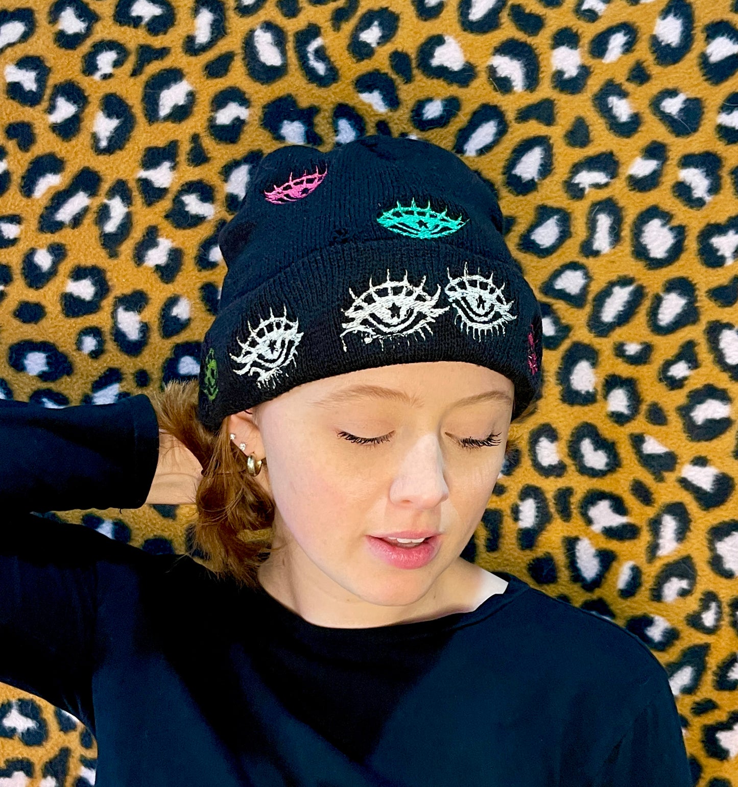 THIRD EYE BEANIE- TESTER / ALL OVER EMBROIDERY