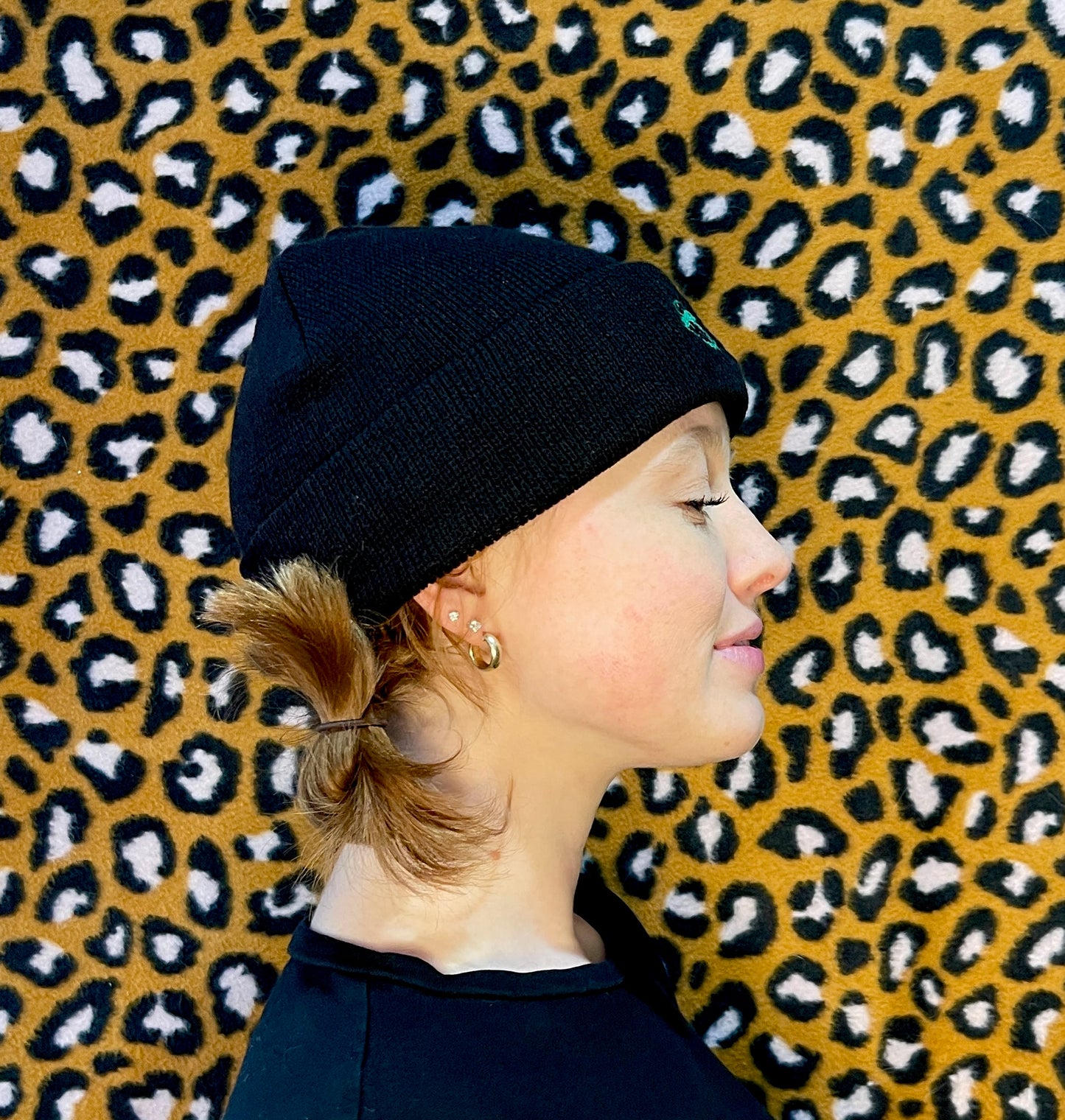 THIRD EYE BEANIE- BLUE GREEN/ EMBROIDERY 2023