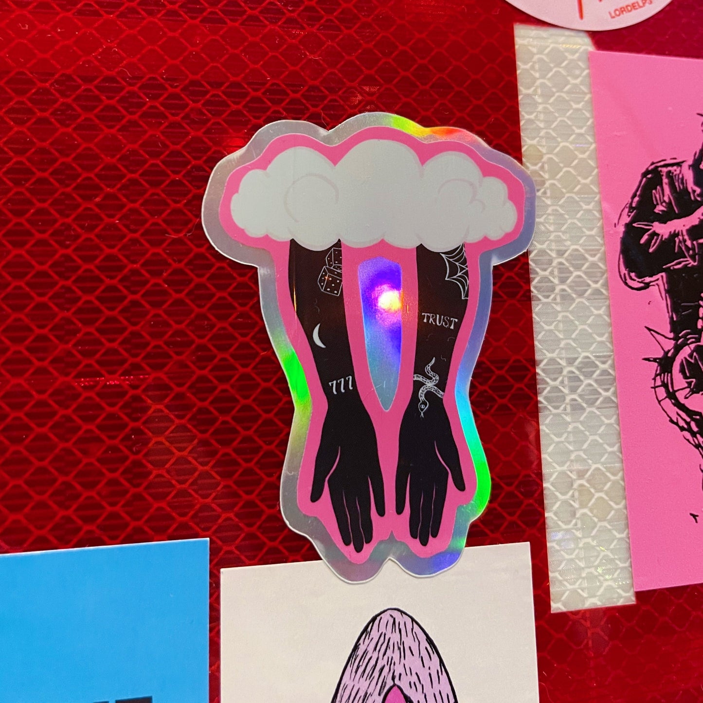 Holographic Hands Sticker