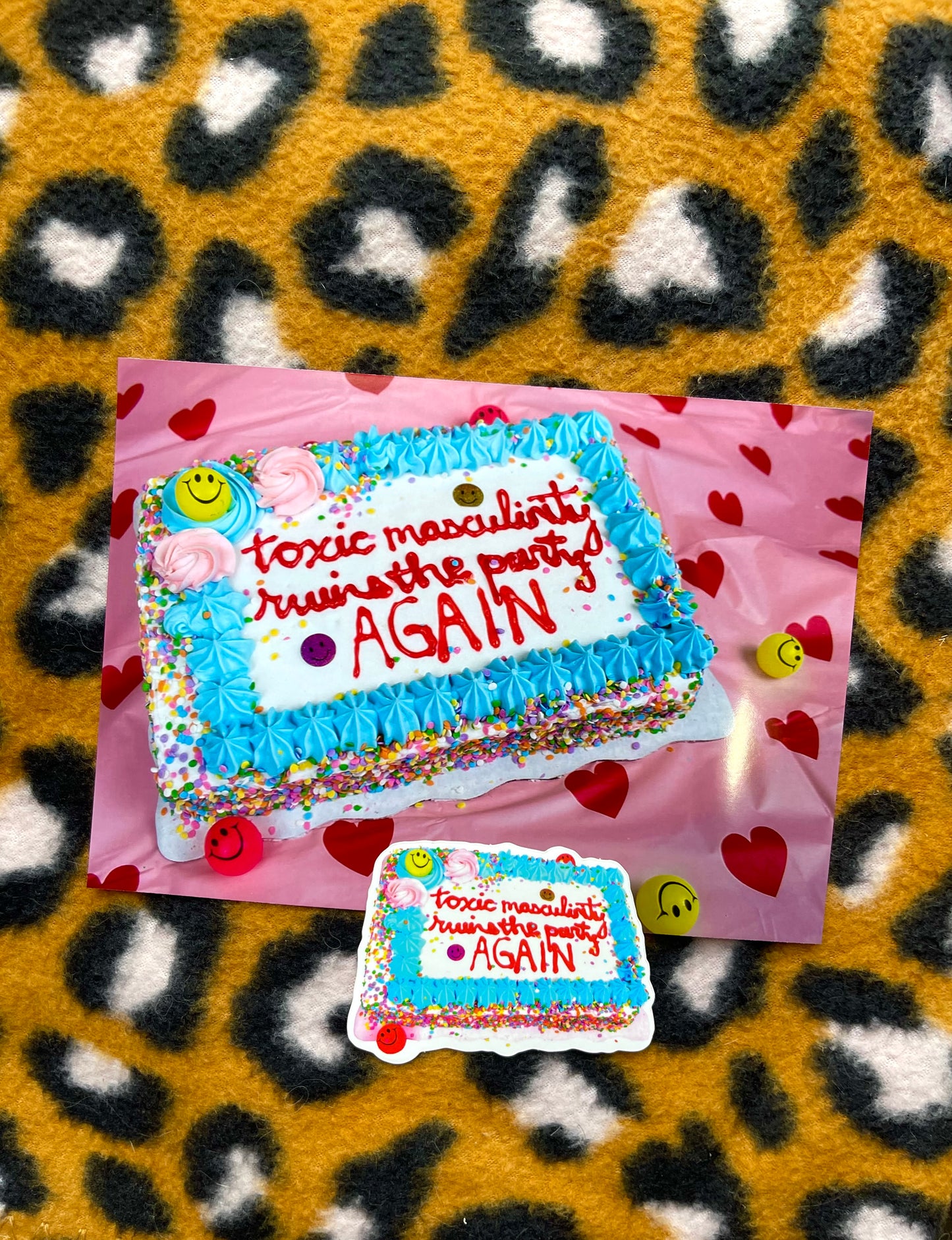 'Toxic Masculinity' Cake Print & Sticker PACK