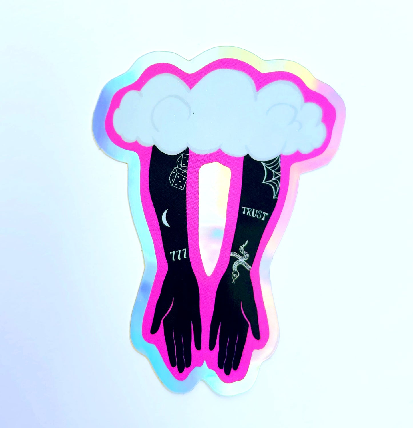 Holographic Hands Sticker