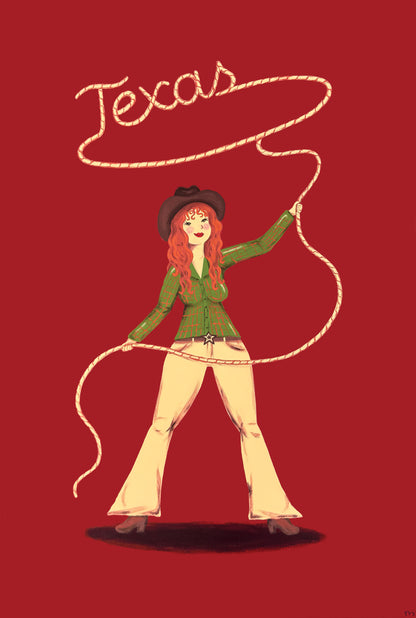 Choosin' Texas Cowgirl PRINT