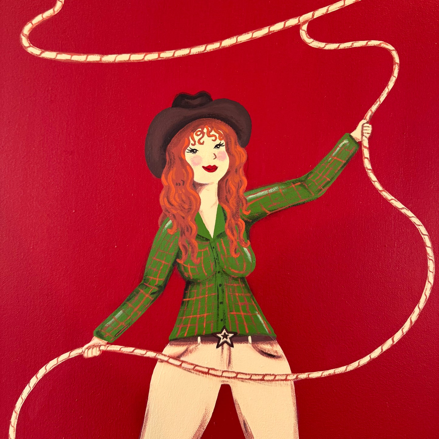 Choosin' Texas Cowgirl PAINTING