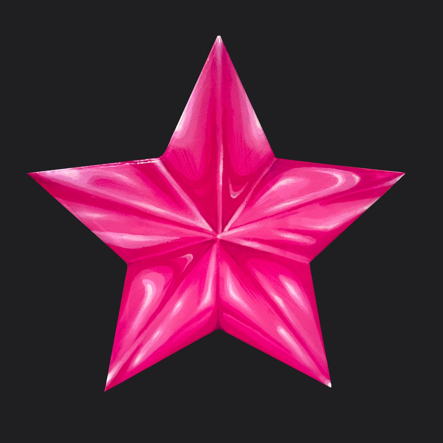 PINK STAR CANVAS PAINTING