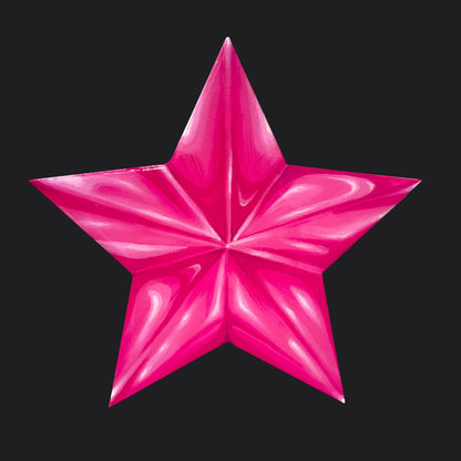 PINK STAR CANVAS PAINTING