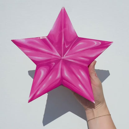 PINK STAR CANVAS PAINTING