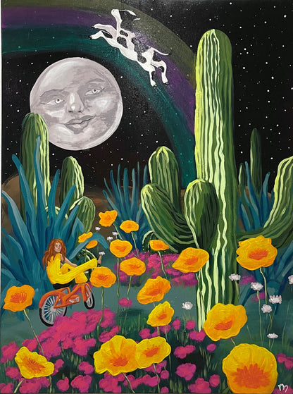 'And the Cow Jumped Over the Moon' Original PAINTING